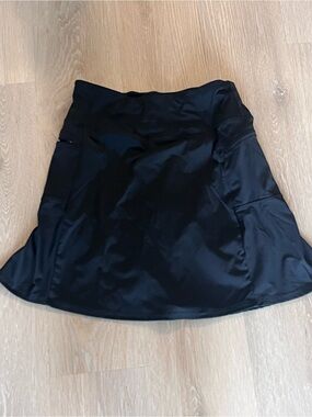 Black Swim Tennis Skirt Medium